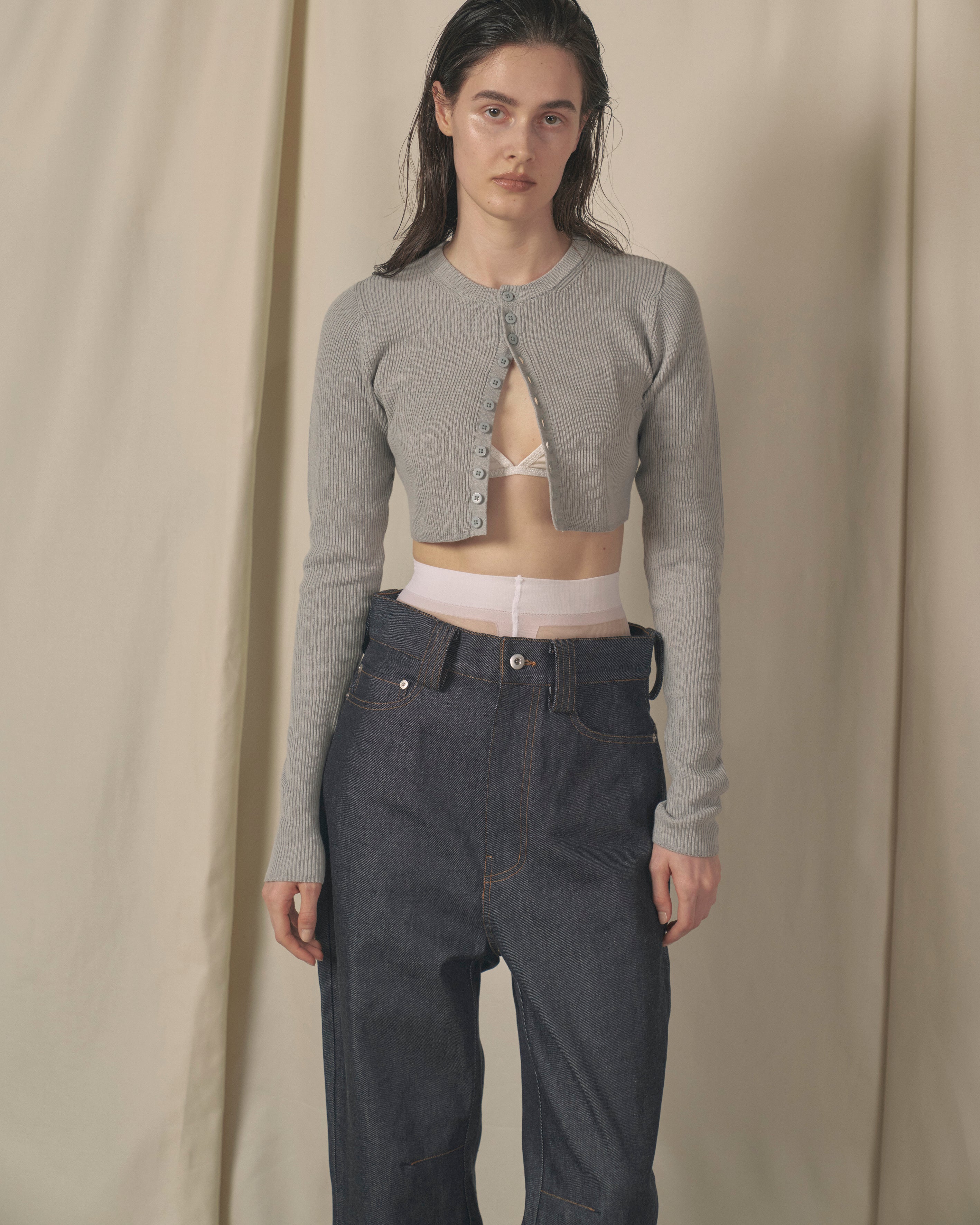 Minimal Rib Cardigan