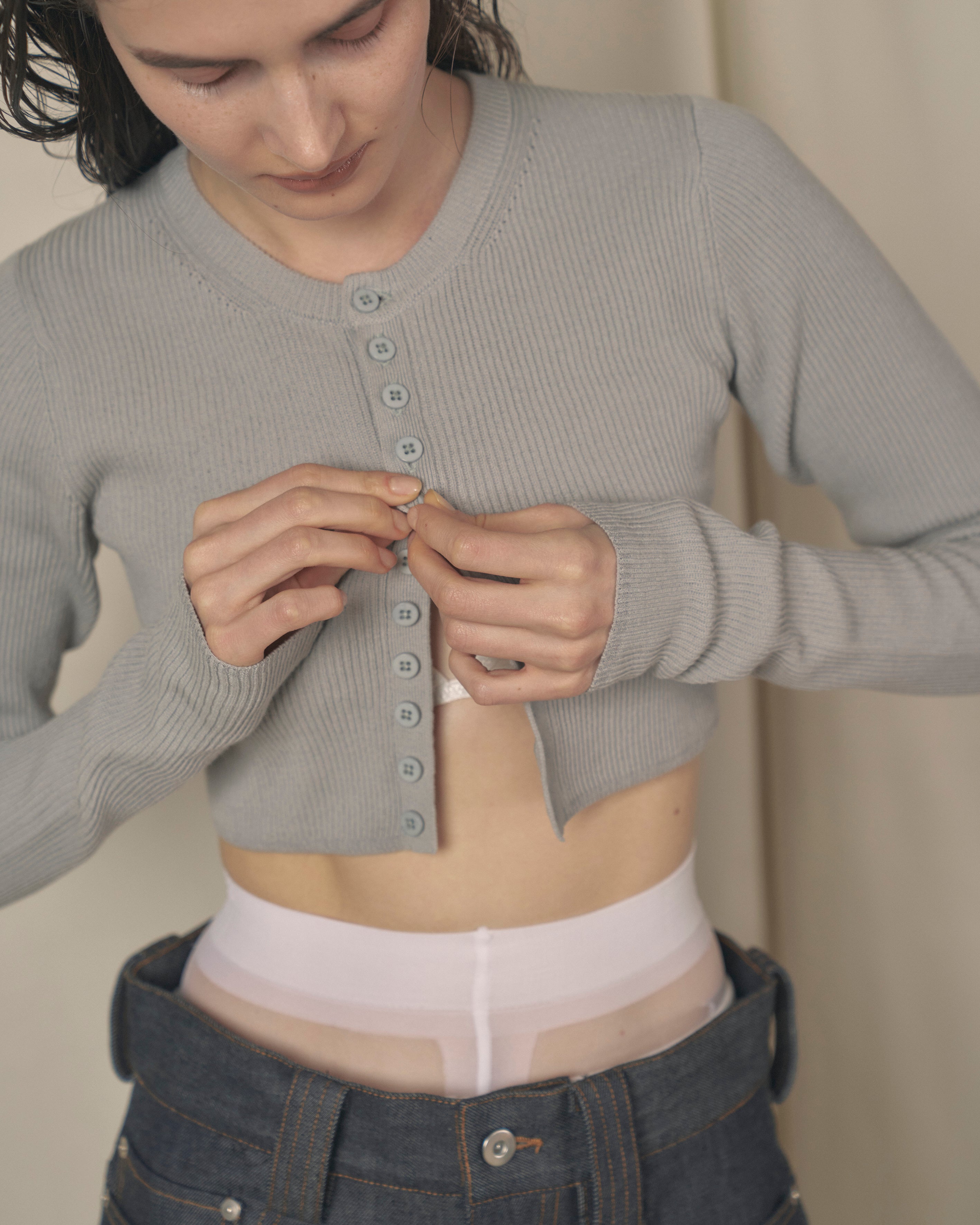 Minimal Rib Cardigan